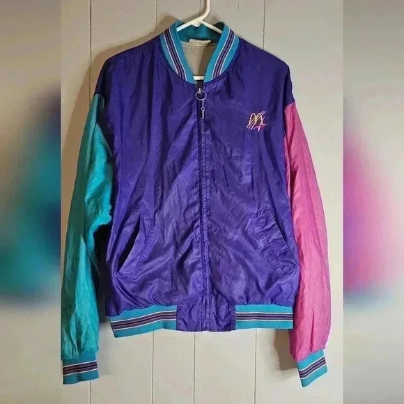 Vintage 90s McDonald's Color Block Jacket Lined - Picture 1 of 10